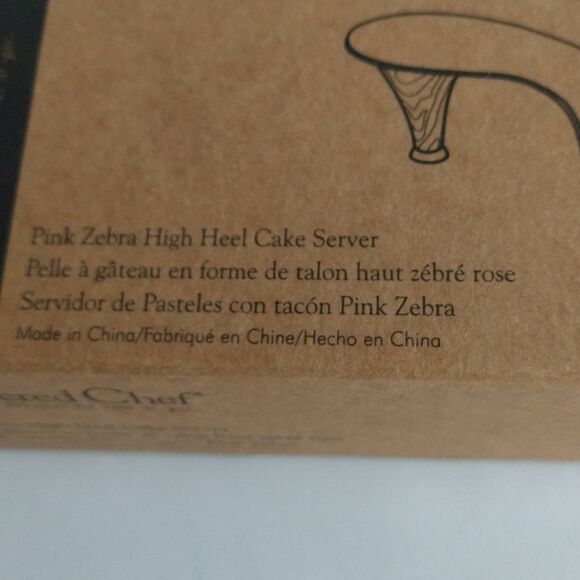 Pampered Chef Pink Zebra High Heel Cake Server 1171 - Picture 4 of 4